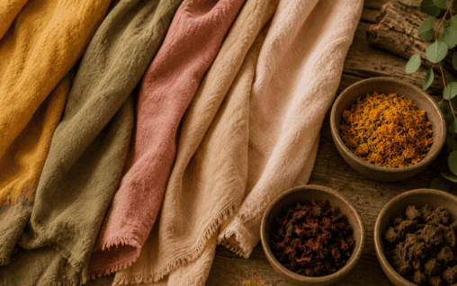 Natural dyeing: botanical dyes and dyed cloth